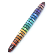 Load image into Gallery viewer, Jewel Tone Stripe 3 Havana Rainbow Loft Bespoke Fountain Pen JoWo/Bock #6