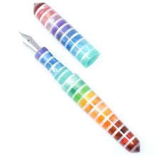 Load image into Gallery viewer, Jewel Tone White Rainbow Spreadbury Loft Bespoke Fountain Pen JoWo/Bock #6