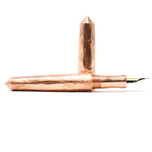Load image into Gallery viewer, Copper ('Rose Gold') Hammered Spreadbury Loft Bespoke Fountain Pen JoWo/Bock #6