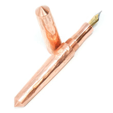 Load image into Gallery viewer, Copper ('Rose Gold') Hammered Spreadbury Loft Bespoke Fountain Pen JoWo/Bock #6