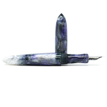 Load image into Gallery viewer, Purple Iris, Black, & White Havana XL Grand Loft Bespoke Fountain Pen JoWo/Bock #6