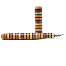 Load image into Gallery viewer, Tiger's Eye Stripe Highworth Loft Bespoke Fountain Pen JoWo/Bock #6