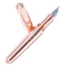 Load image into Gallery viewer, Copper ('Rose Gold') Spreadbury (Lines) Loft Bespoke Fountain Pen JoWo/Bock #6