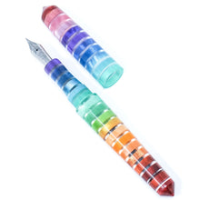 Load image into Gallery viewer, Jewel Tone Clear Rainbow Spreadbury Loft Bespoke Fountain Pen JoWo/Bock #6