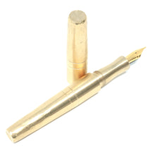 Load image into Gallery viewer, Brass ('Gold') Hammered Langley Loft Bespoke Fountain Pen JoWo/Bock #6