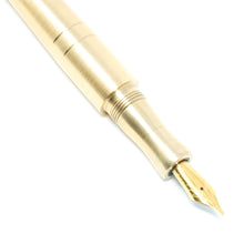 Load image into Gallery viewer, Brass ('Gold') Hammered Langley Loft Bespoke Fountain Pen JoWo/Bock #6