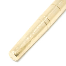 Load image into Gallery viewer, Brass ('Gold') Hammered Langley Loft Bespoke Fountain Pen JoWo/Bock #6