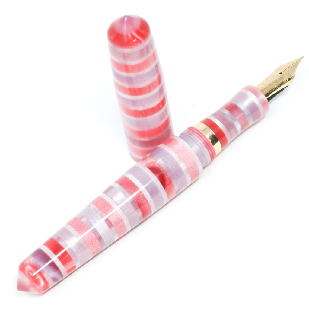 Striped Candy Spreadbury XL Grand Loft Bespoke Fountain Pen JoWo/Bock #6