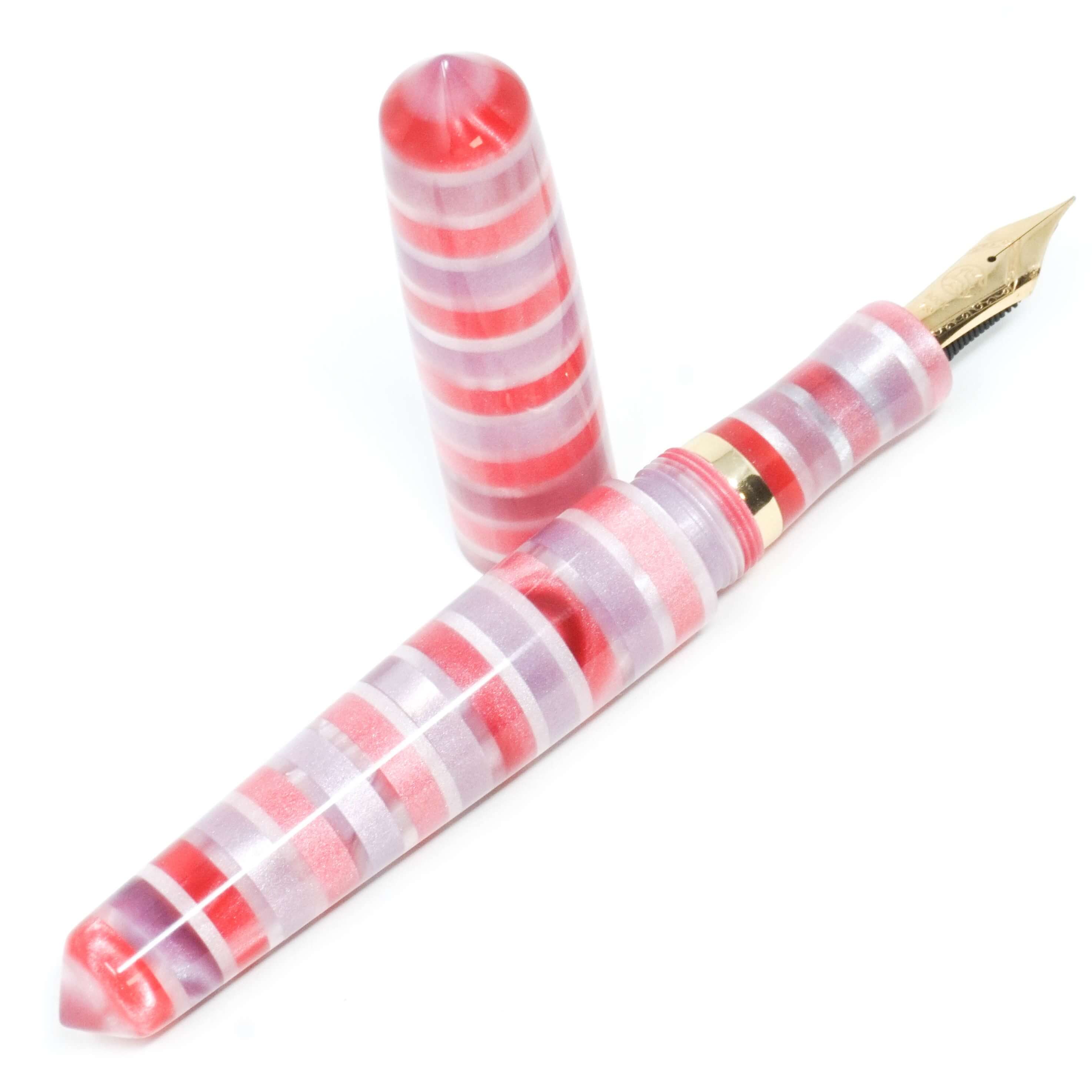 Striped Candy Spreadbury XL Grand Loft Bespoke Fountain Pen JoWo/Bock #6
