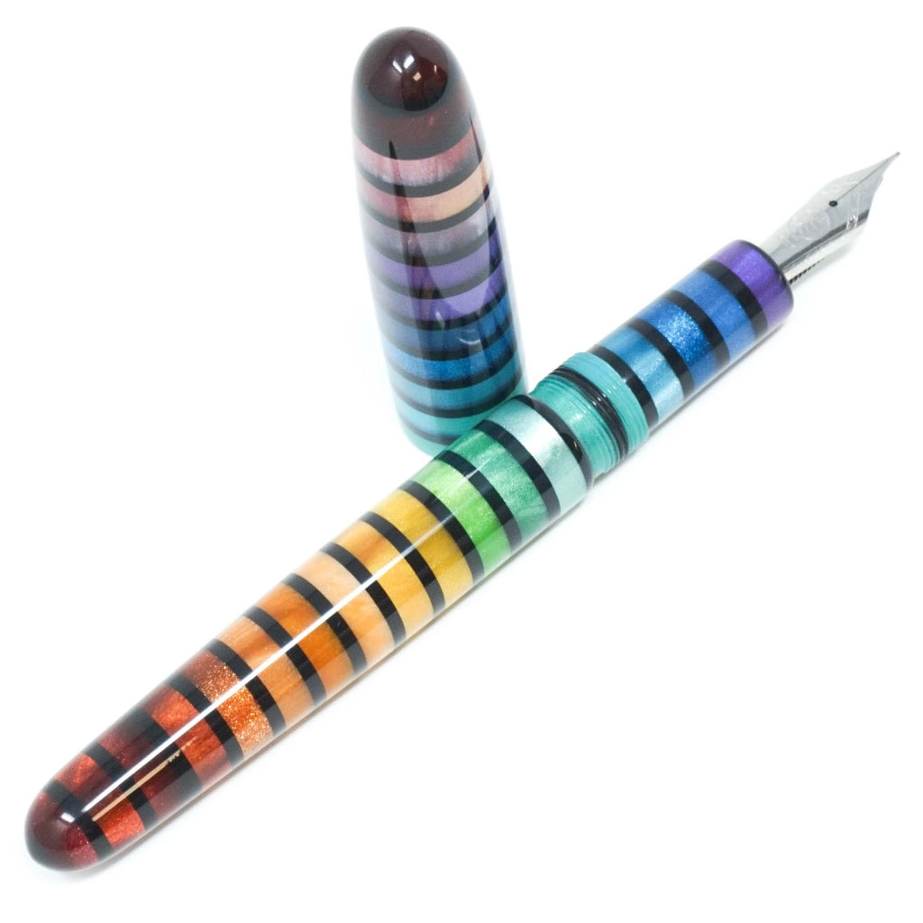 Jewel Tone Stripe 5 Winchester Rainbow Loft Bespoke Fountain Pen JoWo/Bock #6