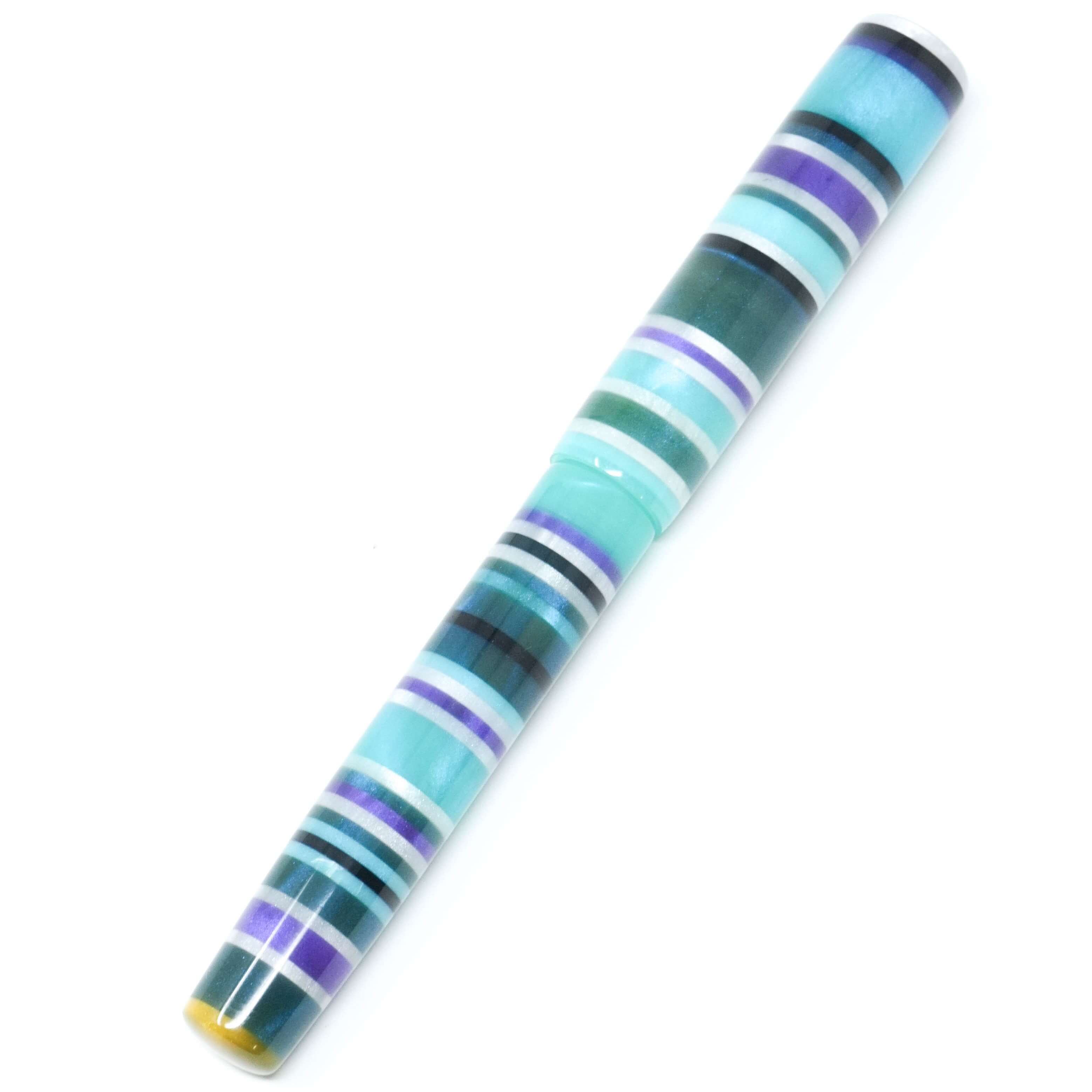 Teal Purple Ocean Highworth Loft Bespoke Fountain Pen JoWo/Bock #6