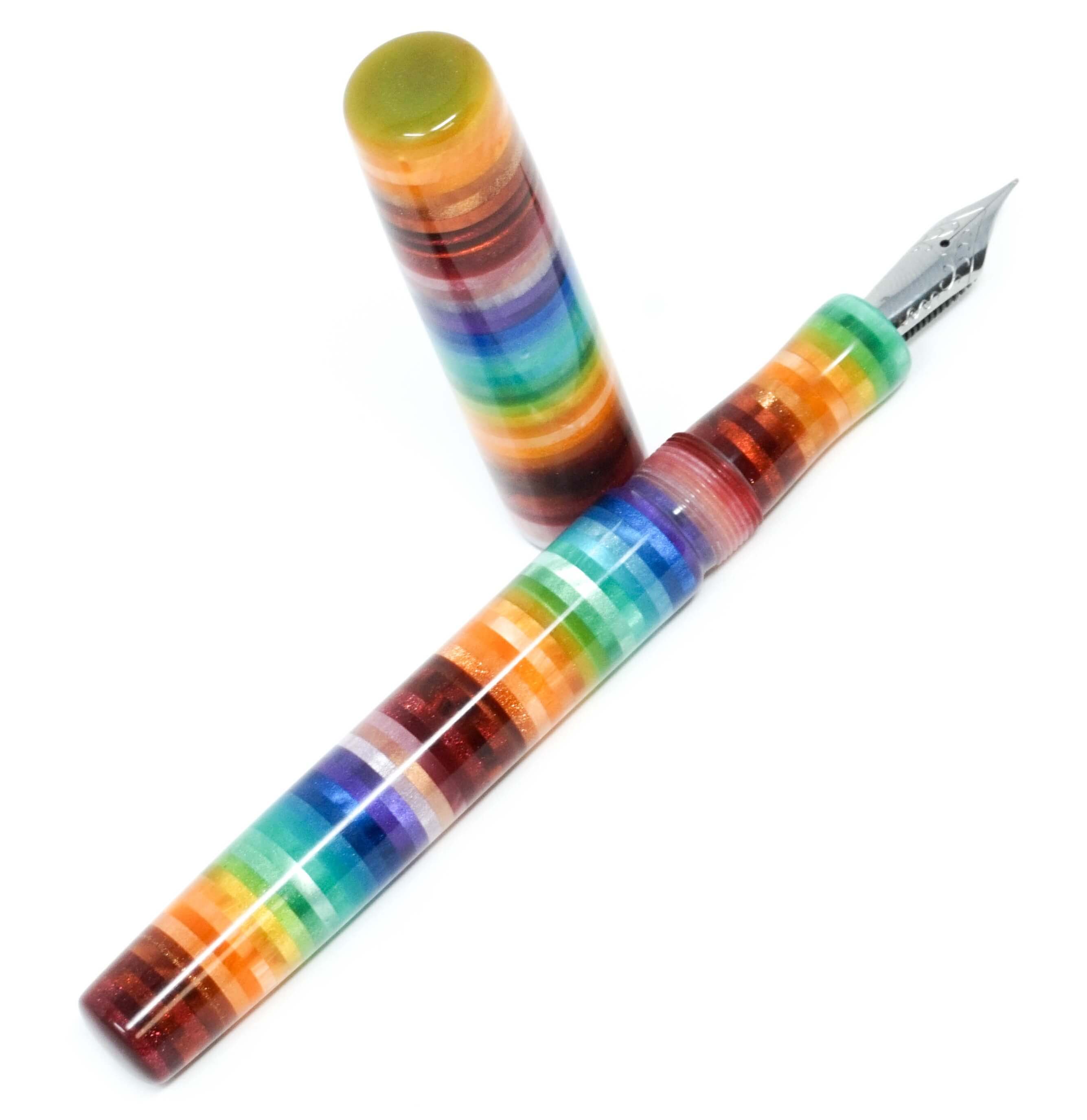 Jelly Bean 3 Highworth Rainbow Loft Bespoke Fountain Pen JoWo/Bock #6