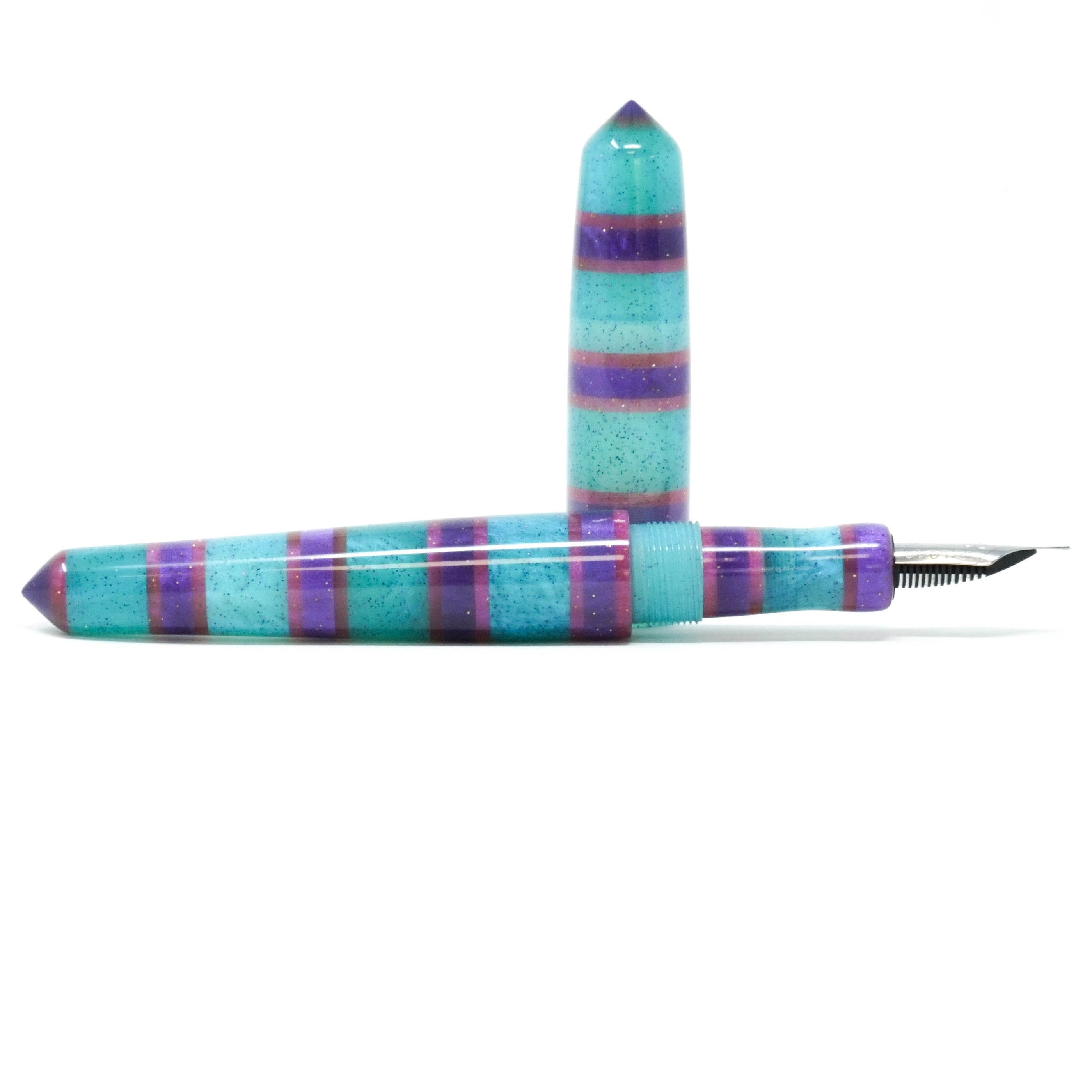 Unicorn Stripe 2 Spreadbury Loft Bespoke Fountain Pen JoWo/Bock #6