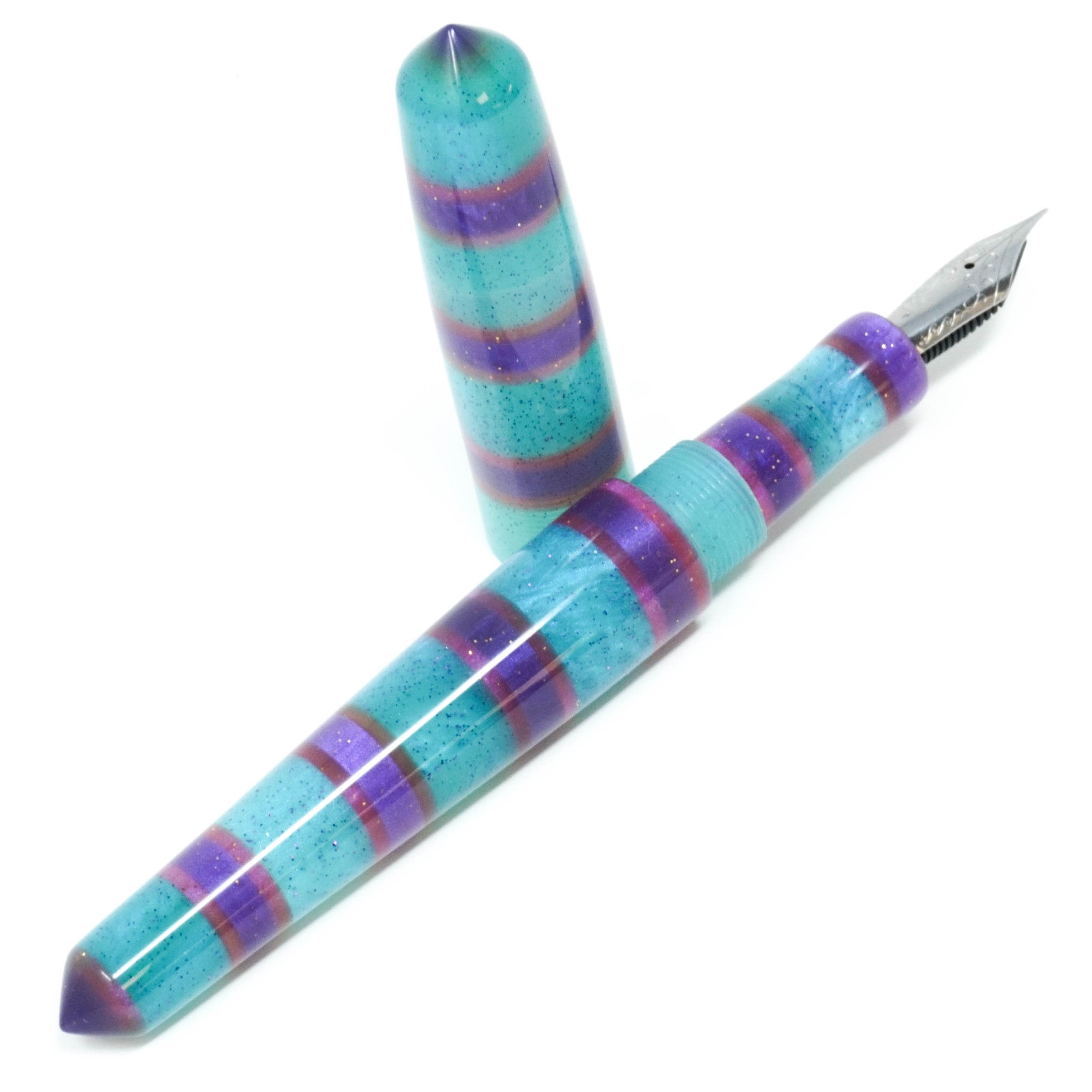 Unicorn Stripe 2 Spreadbury Loft Bespoke Fountain Pen JoWo/Bock #6