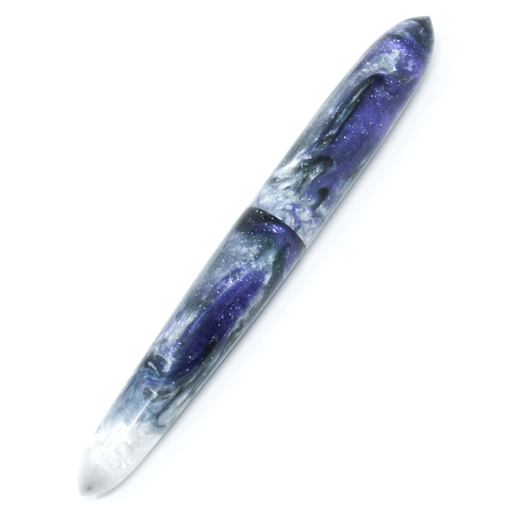 Purple Iris, Black, & White Havana XL Grand Loft Bespoke Fountain Pen JoWo/Bock #6