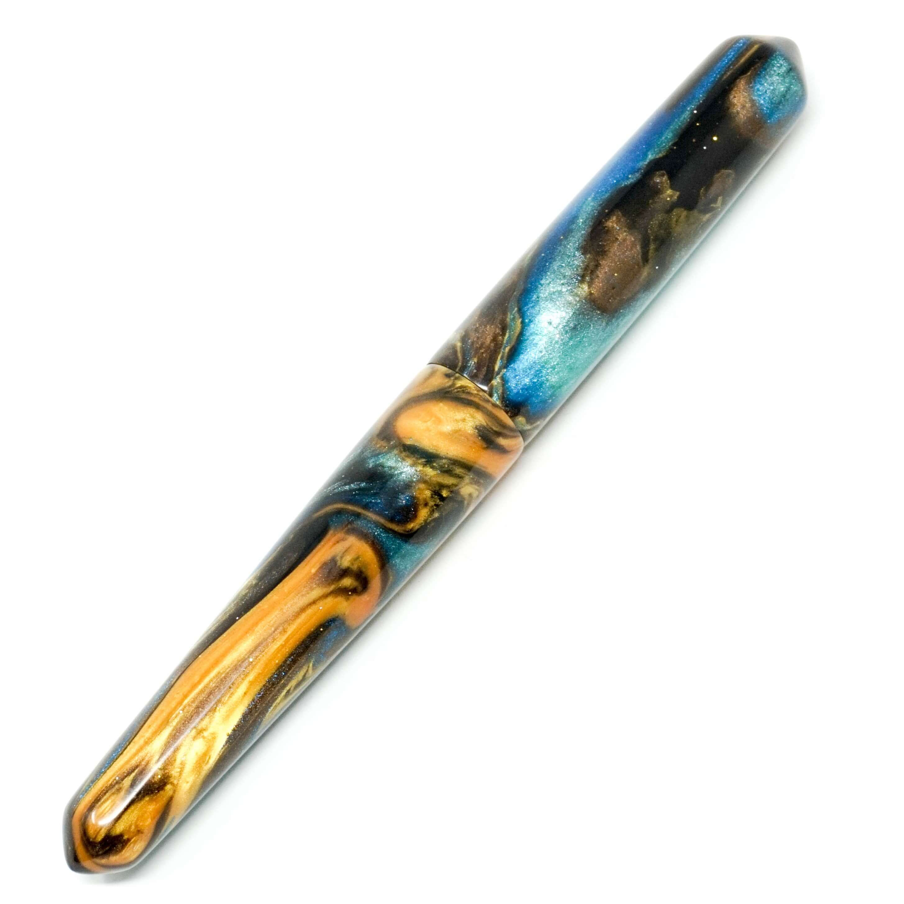 Golden Ocean 3 Spreadbury Loft Bespoke Fountain Pen JoWo/Bock #6