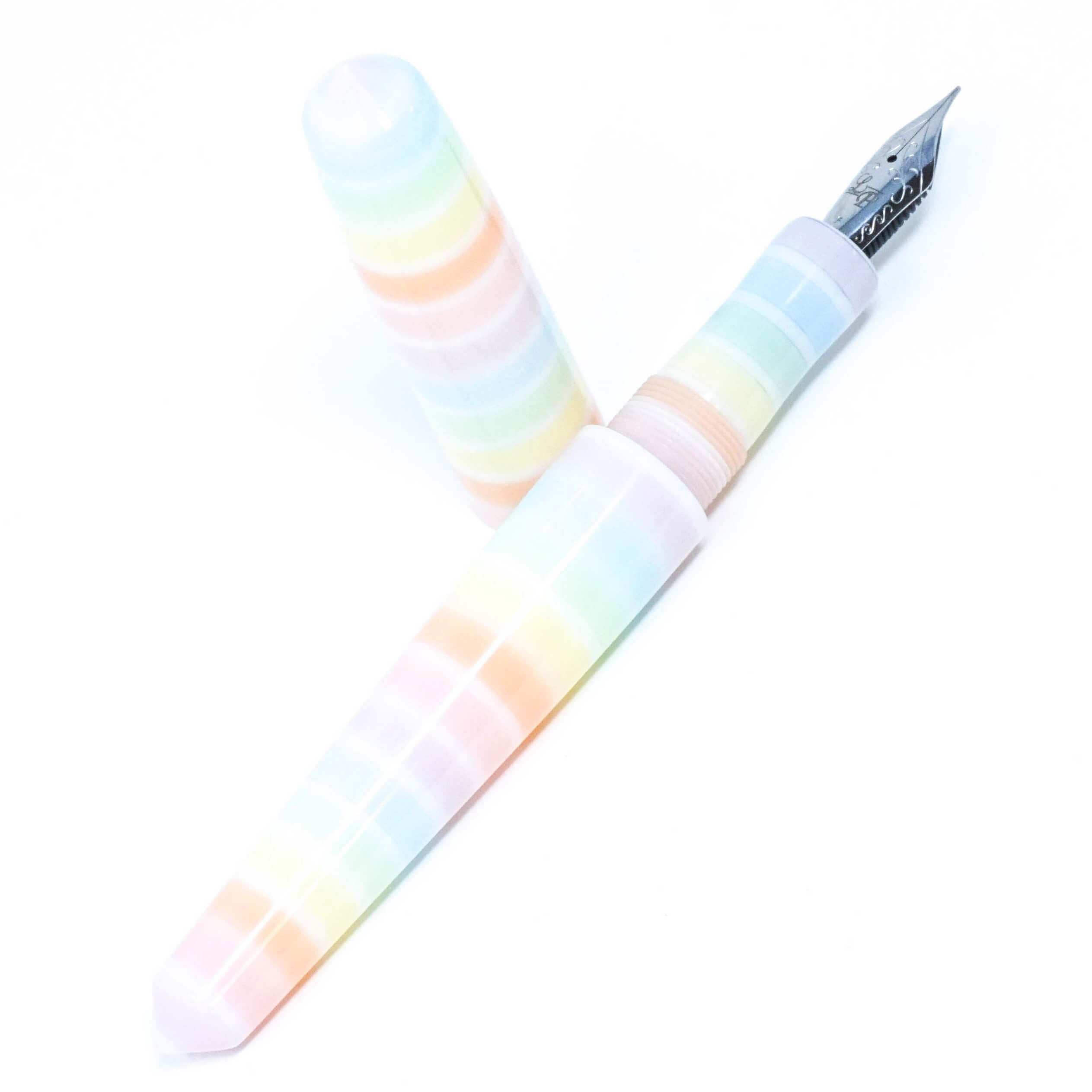 Pastel Tone Stripe Spreadbury Loft Bespoke Fountain Pen JoWo/Bock #6