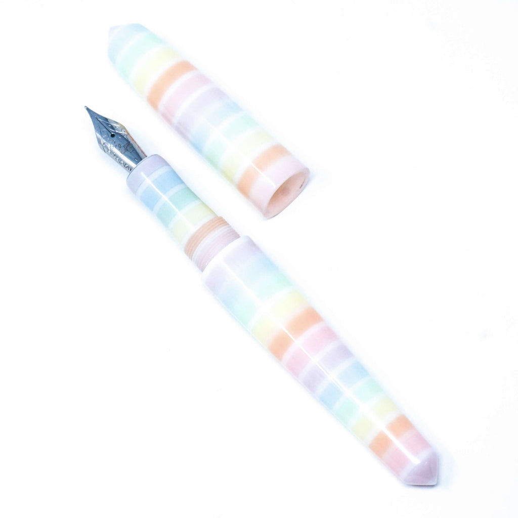 Pastel Tone Stripe Spreadbury Loft Bespoke Fountain Pen JoWo/Bock #6