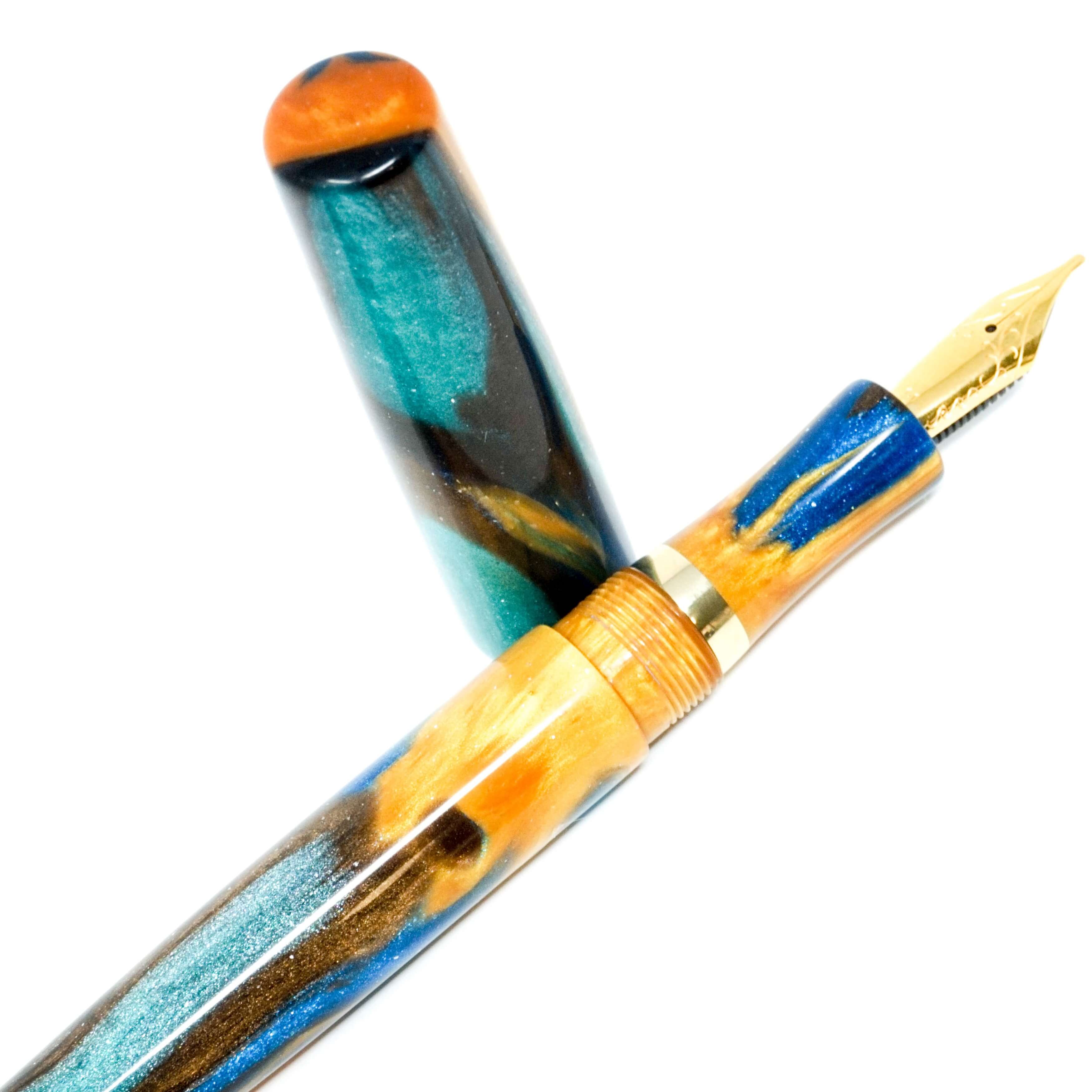 Golden Ocean Wiltshire Loft Bespoke Fountain Pen JoWo/Bock #6