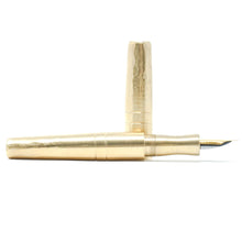 Load image into Gallery viewer, Brass (&#39;Gold&#39;) Hammered Langley Loft Bespoke Fountain Pen JoWo/Bock #6