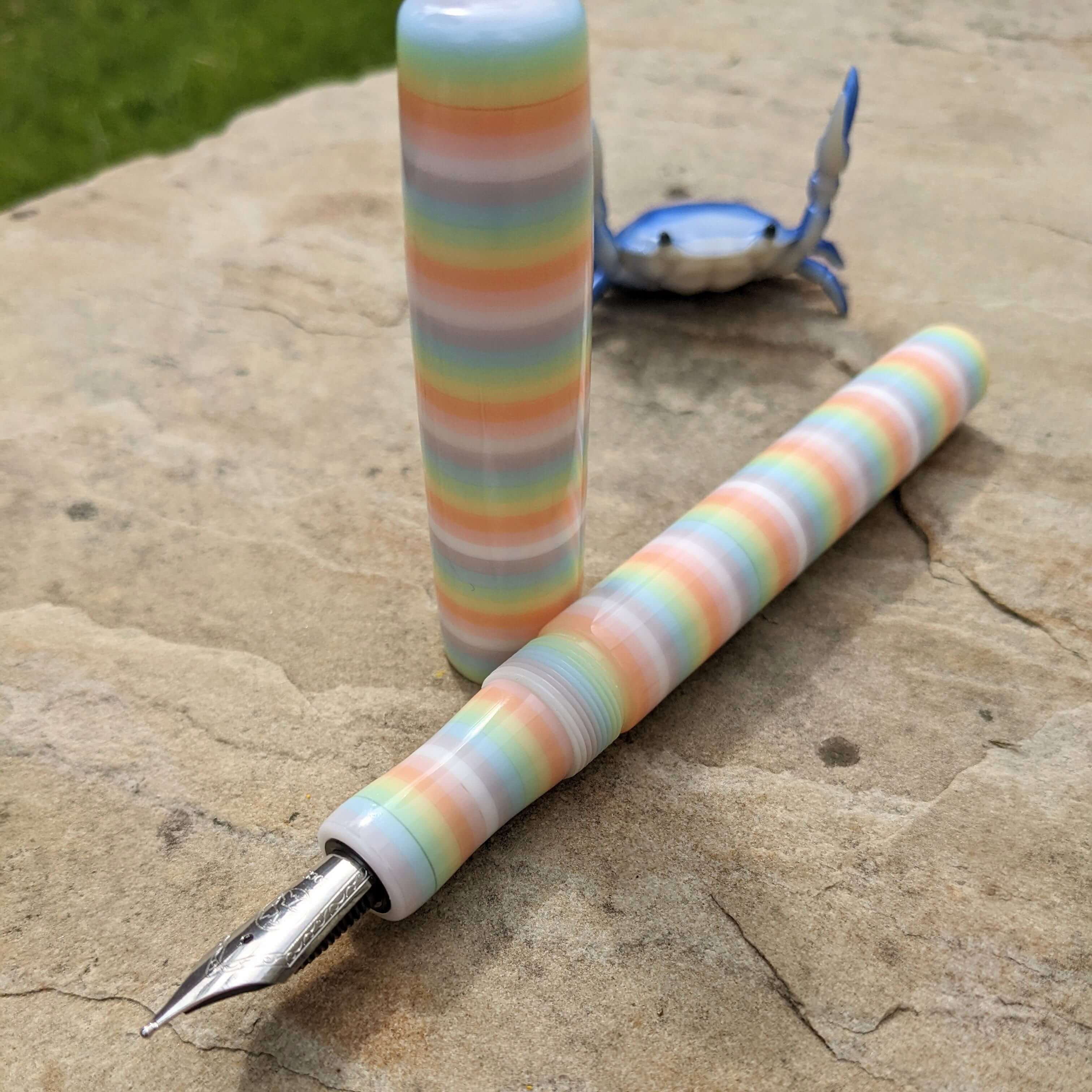Pastel Jelly Bean (White) Highworth Loft Bespoke Fountain Pen JoWo/Bock #6